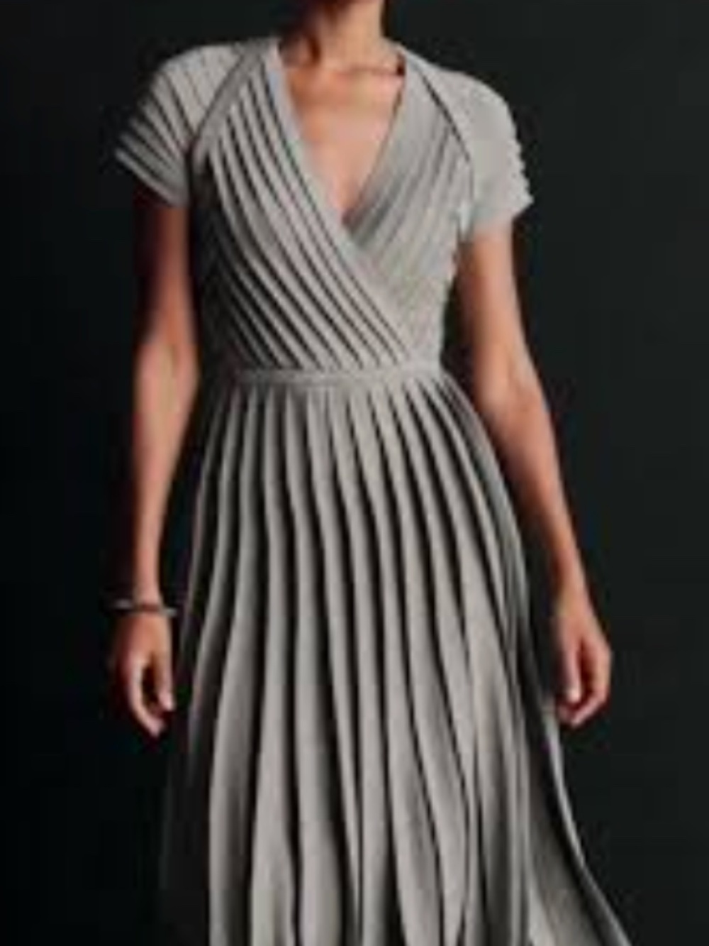 Belleville Stretch Knit Dress from The Fold London Women's UK 12/ US 8 Silver